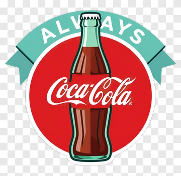 Coca-Cola Bottle With Always Text PNG