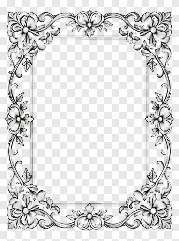 Floral Frame Illustration PNG