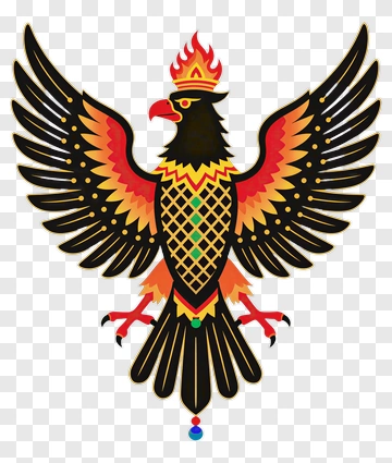 Mythical Bird With Colorful Flames PNG