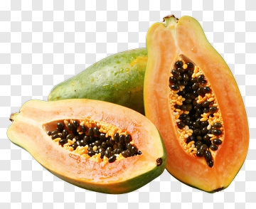 Fresh Papaya With Seeds PNG