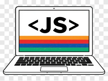 Laptop Displaying Javascript Code PNG
