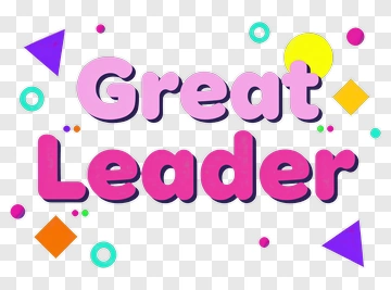 Great Leader Text Design PNG