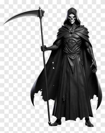 Grim Reaper Holding A Scythe PNG