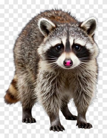 Raccoon With Pink Nose PNG