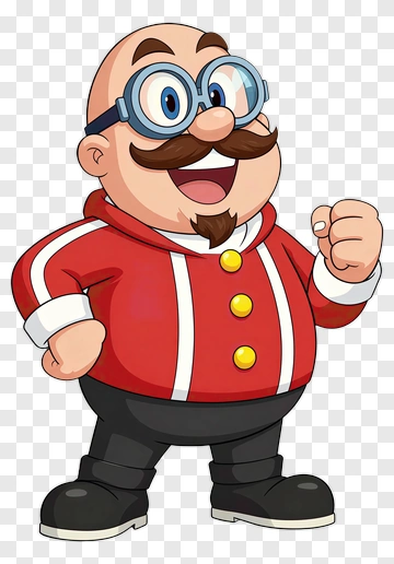 Cartoon Character With Glasses And Red Jacket PNG
