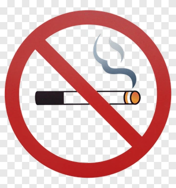 No Smoking Sign With Cigarette And Smoke PNG