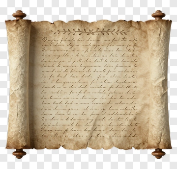 Old Scroll With Decorative Edges And Text PNG