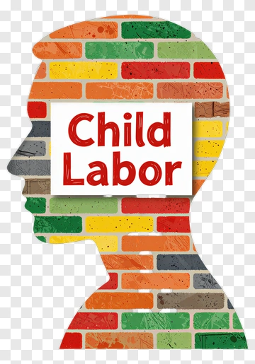 Child Labor Awareness Illustration PNG