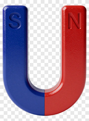 3D Horseshoe Magnet PNG