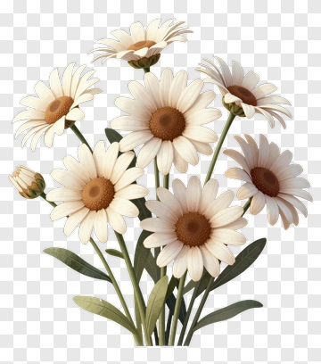 Bouquet Of White Daisies PNG