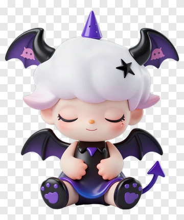Cartoon Devilish Character Sitting PNG