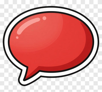 Red Speech Bubble Icon PNG