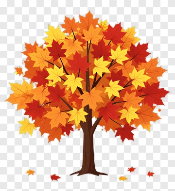 Colorful Autumn Tree PNG