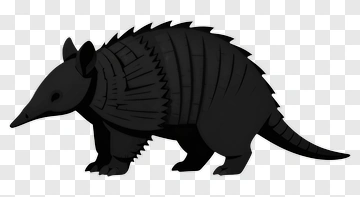 Black Armadillo PNG