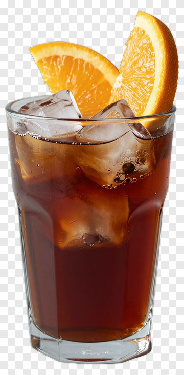 Iced Tea With Orange Slices PNG