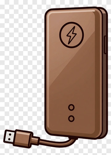 Cartoon Power Bank With Usb Cable PNG