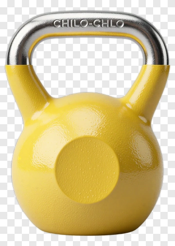Yellow Kettlebell PNG