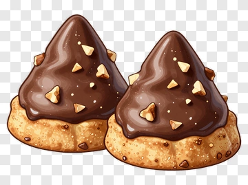Chocolate Cookies With Nuts PNG