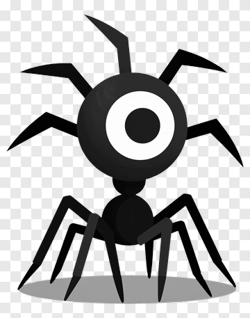 Cartoon Spider With Large Eye PNG