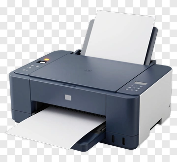 Inkjet Printer With Paper Output PNG