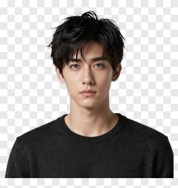 Young Man With Dark Hair And Blue Eyes PNG