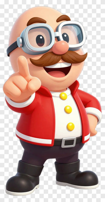Cartoon Character With Glasses And Red Jacket PNG