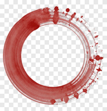 Red Circular Brush Stroke PNG
