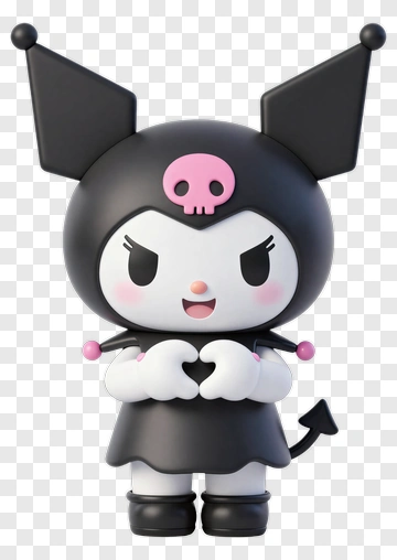 Cute Cartoon Character With Devil Horns PNG