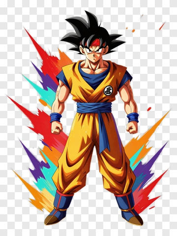 Dragon Ball Z Character In Action Pose PNG