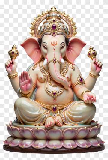 Hindu God Ganesha Statue PNG