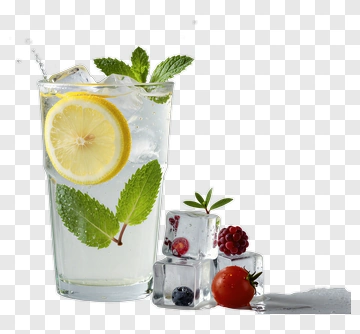 Refreshing Lemonade With Mint And Berries PNG