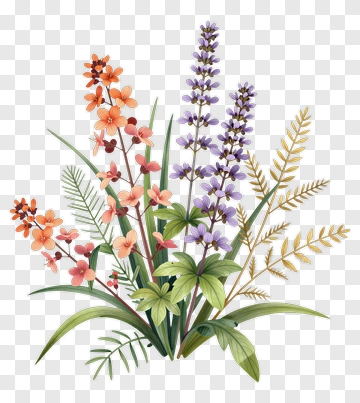 Colorful Floral Bouquet PNG