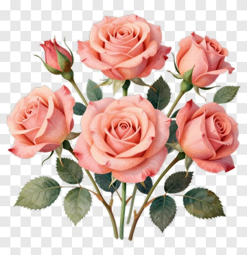 Pink Rose Bouquet PNG