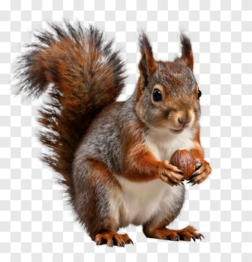 Squirrel Holding A Nut PNG