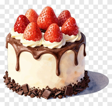 Strawberry Chocolate Cake PNG