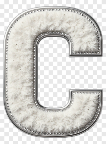 Felt Letter C With Decorative Border PNG