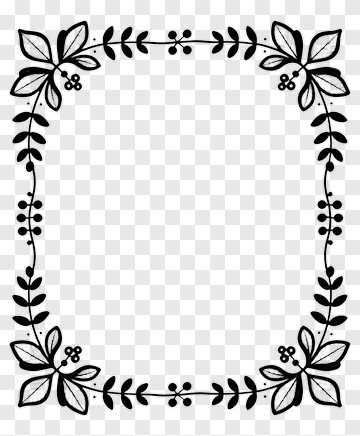 Floral Decorative Frame PNG