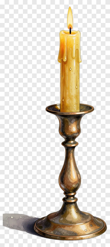 Candle In A Decorative Holder PNG