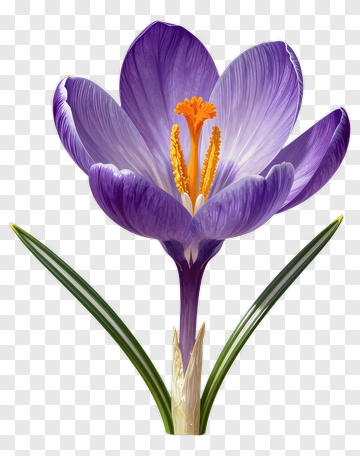Purple Crocus Flower PNG