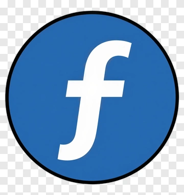 Blue Circle With White Letter F PNG