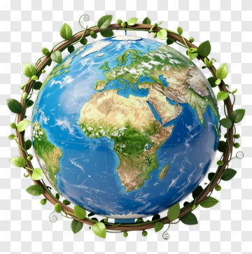 Earth Surrounded By Green Vines PNG