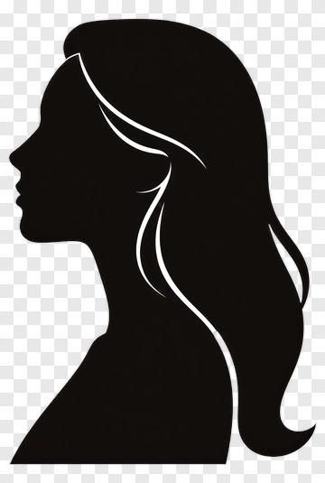 Silhouette Profile Of A Woman PNG
