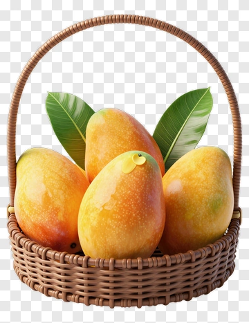 Basket Of Fresh Mangoes PNG