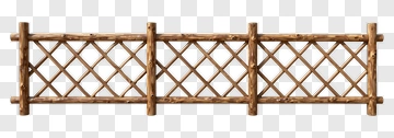 Wooden Garden Fence PNG