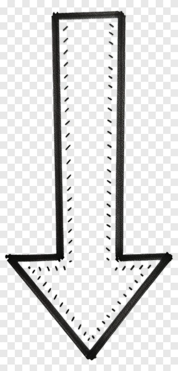 Black Arrow With Stitching Design PNG