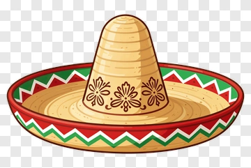 Colorful Sombrero With Decorative Trim PNG