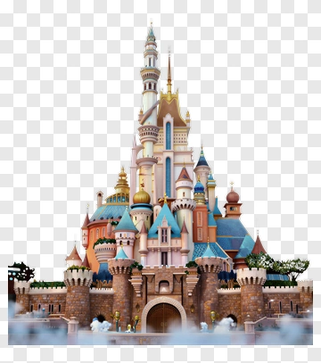 Fantasy Castle With Colorful Towers PNG