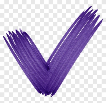 Purple Brush Stroke Check Mark PNG
