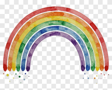 Colorful Watercolor Rainbow PNG