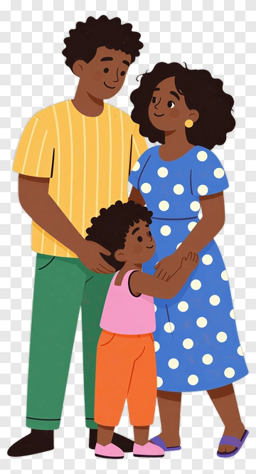 Happy Family Holding Hands PNG